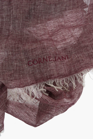 Foulard a Tinta Unita In Lino con Frange