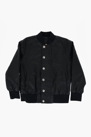 Coated Cotton Bomber with Embossed Logo