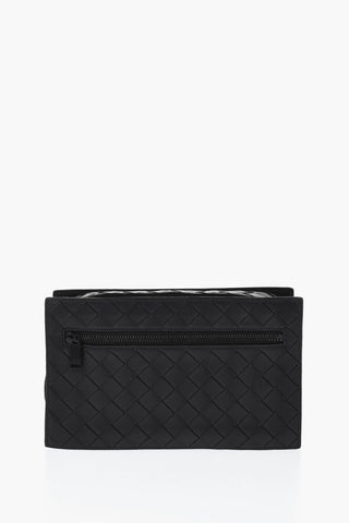 Woven Leather Business Case with Inner Coin-holder