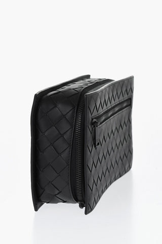 Woven Leather Business Case with Inner Coin-holder