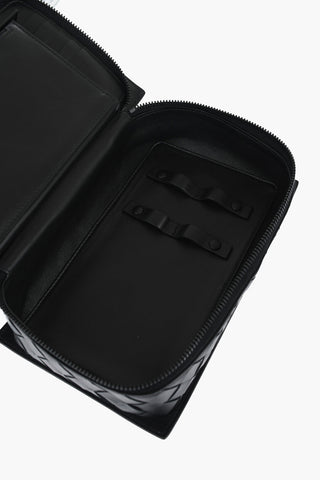 Woven Leather Business Case with Inner Coin-holder
