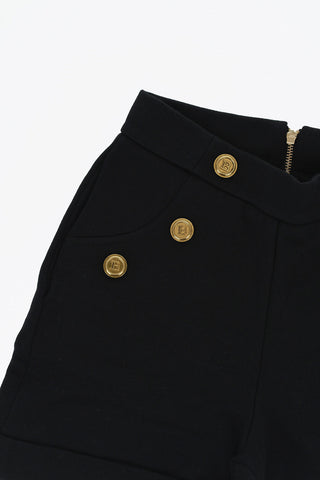 Shorts a Vita Alta con Zip sul Retro