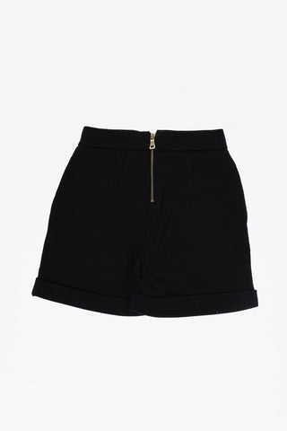 Shorts a Vita Alta con Zip sul Retro