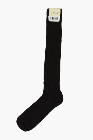 Ribbed Solid Color Long Socks