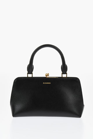 Leather GOJI Handbag with Clip Clap Closure