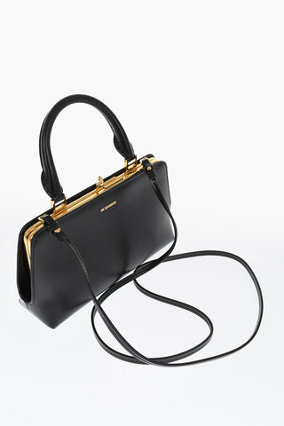 Leather GOJI Handbag with Clip Clap Closure