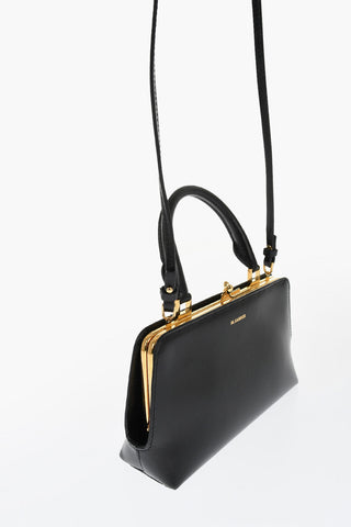 Leather GOJI Handbag with Clip Clap Closure