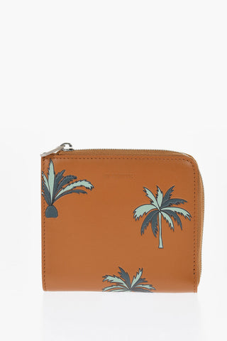 Leather PALM Wallet with Zipped Closure