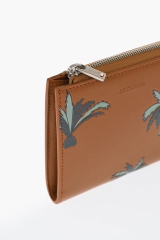 Leather PALM Wallet with Zipped Closure