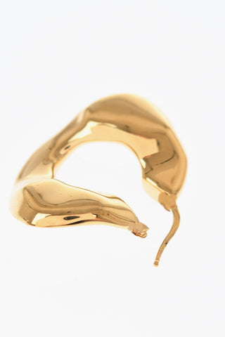 Brass Asymmetric Hoop Earrings