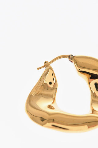 Brass Asymmetric Hoop Earrings