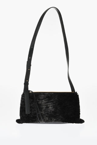 Borsa a Spalla EMPIRE in Shearling con Tracolla Regolabile