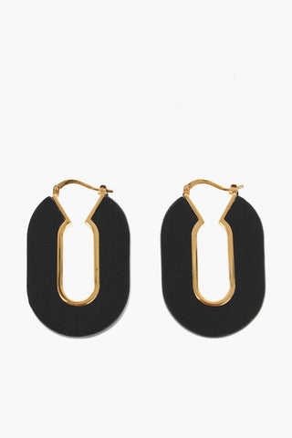 Leather PRECIOUS WILDNESS Hoop Earrings