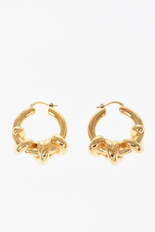 Brass MASSIVE KNOTS Hoop Earrings