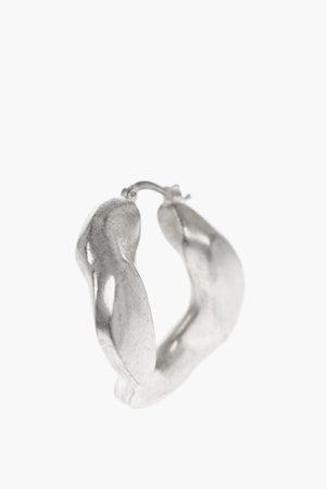 Orecchini a Cerchio Asimmetrici in Ottone Opaco