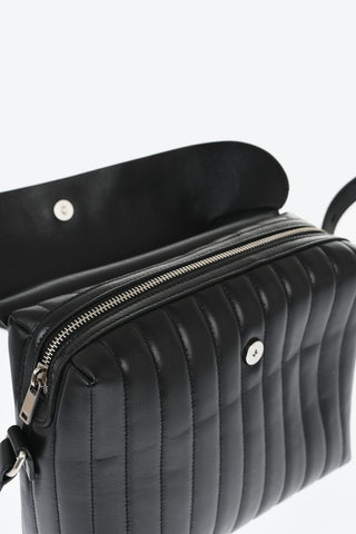 Quilted Leather LID Crossbody Bag