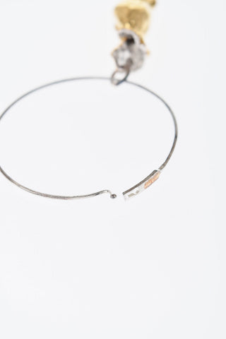 Orecchini a Cerchio in Ottone CANDY con Pendente