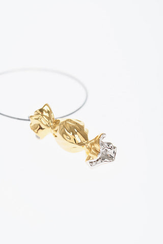 Orecchini a Cerchio in Ottone CANDY con Pendente