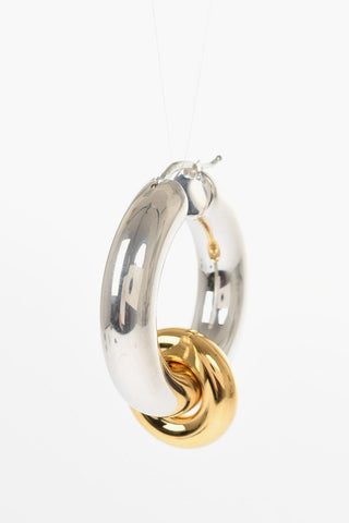Orecchini a Cerchio EMBRACE in Ottone con Pendente
