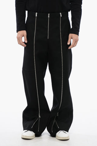 Pantaloni A Vita Alta Con Zip