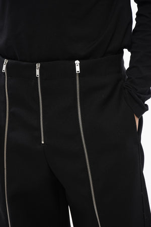 Pantaloni A Vita Alta Con Zip