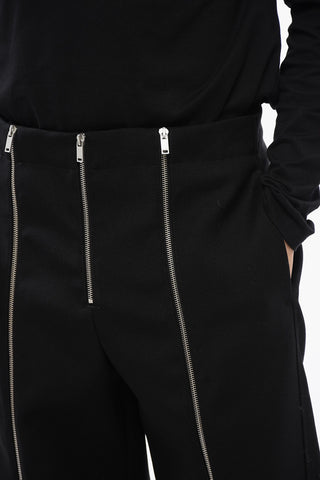 Pantaloni A Vita Alta Con Zip