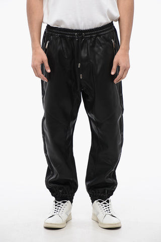 Pantaloni Track HYBRID SWAG in Eco-pelle e Jersey