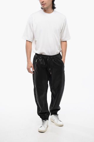 Pantaloni Track HYBRID SWAG in Eco-pelle e Jersey