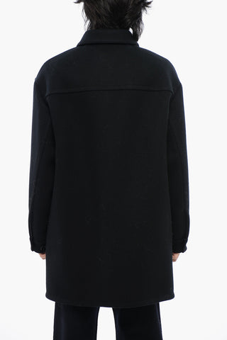 지퍼 여밈 울 코트