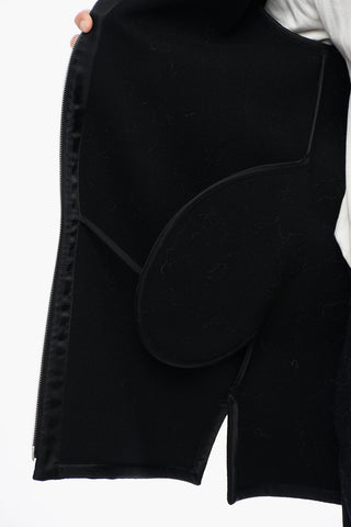 지퍼 여밈 울 코트