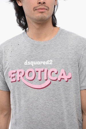 Muscle Fit T-Shirt mit Distressed-Effekt