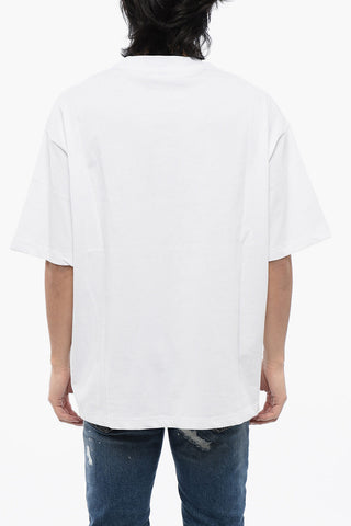 Oversize-Fit T-Shirt Mit Print Und Strass