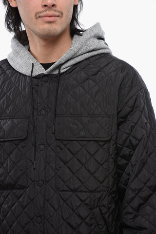 Steppjacke mit gefütterter Kapuze