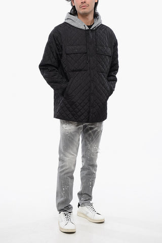 Steppjacke mit gefütterter Kapuze