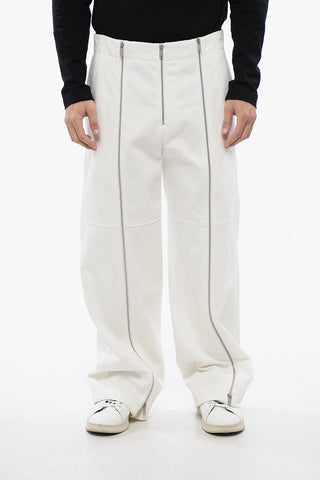 Pantaloni A Vita Alta Con Zip