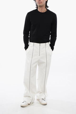 Pantaloni A Vita Alta Con Zip