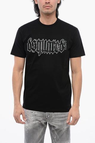Cotton Loose-Fit T-Shirt D2 GOTHIC with Crystals