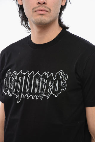 Cotton Loose-Fit T-Shirt D2 GOTHIC with Crystals