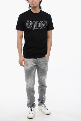Cotton Loose-Fit T-Shirt D2 GOTHIC with Crystals