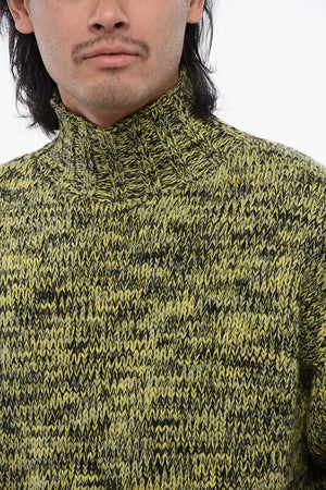 Melange Wool High-Neck Sweater