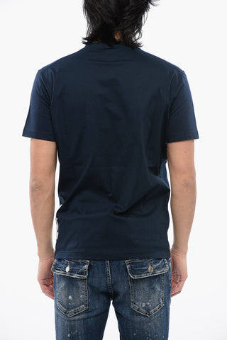 Crewneck Cotton T-Shirt with Printed Logo