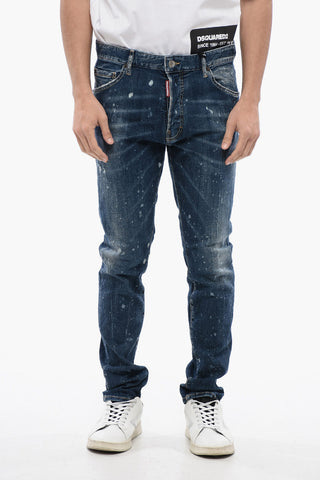 Distressed Cool Guy Denims with Dark Wash