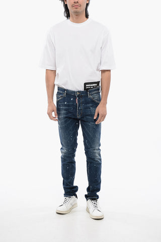 Distressed Cool Guy Denims with Dark Wash