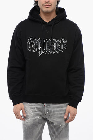 Felpa Hoodie GOTHIC con Logo in Cristalli
