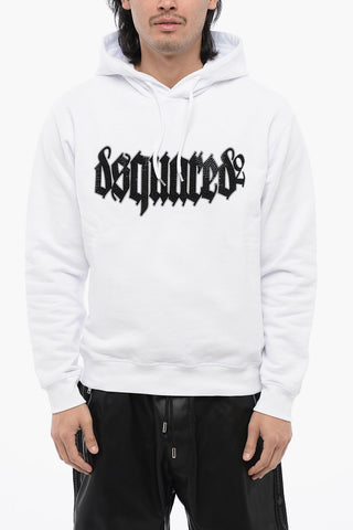Felpa Hoodie Cool Fit con Strass
