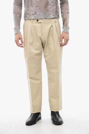 Trousers LEXNDER with Pleats and Stud Details