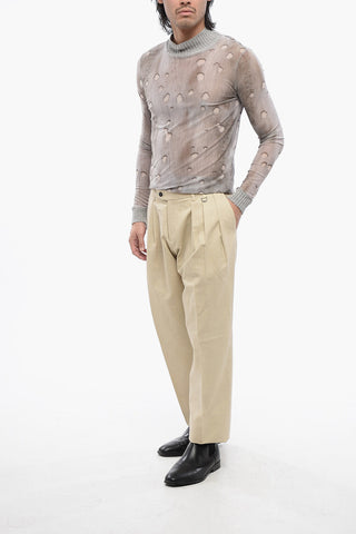 Trousers LEXNDER with Pleats and Stud Details