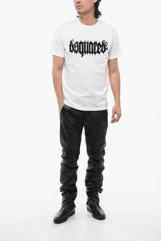 Loose-Fit Cotton T-Shirt D2 GOTHIC with Crystals