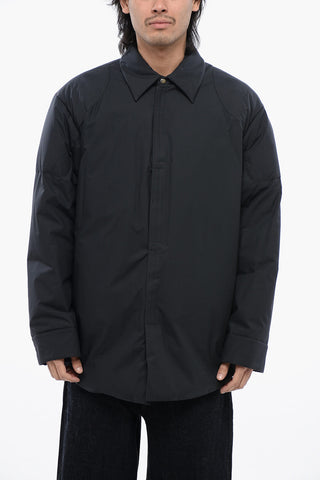 Puffer Jacket With Collar And Strap Closure