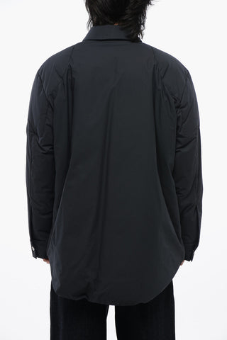 Puffer Jacket With Collar And Strap Closure
